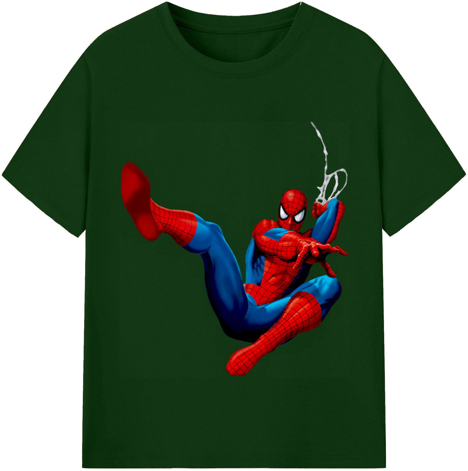 （画像用） Spider Man スパイダーマン 綿100％半袖Tシャツ（フロントプリント）